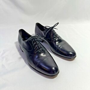 Mens 9 M Vintage Mario Bruni Black Italian Leather Classic Original‎ Box Dust